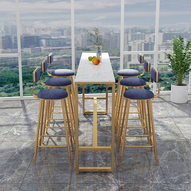 Tavolino da bar del patio del negozio di rettangolo