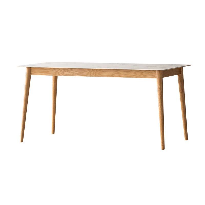 Tavolo da pranzo top in pietra tradizionale tavolo da pranzo del rettangolo di lusso con 4 gambe in legno