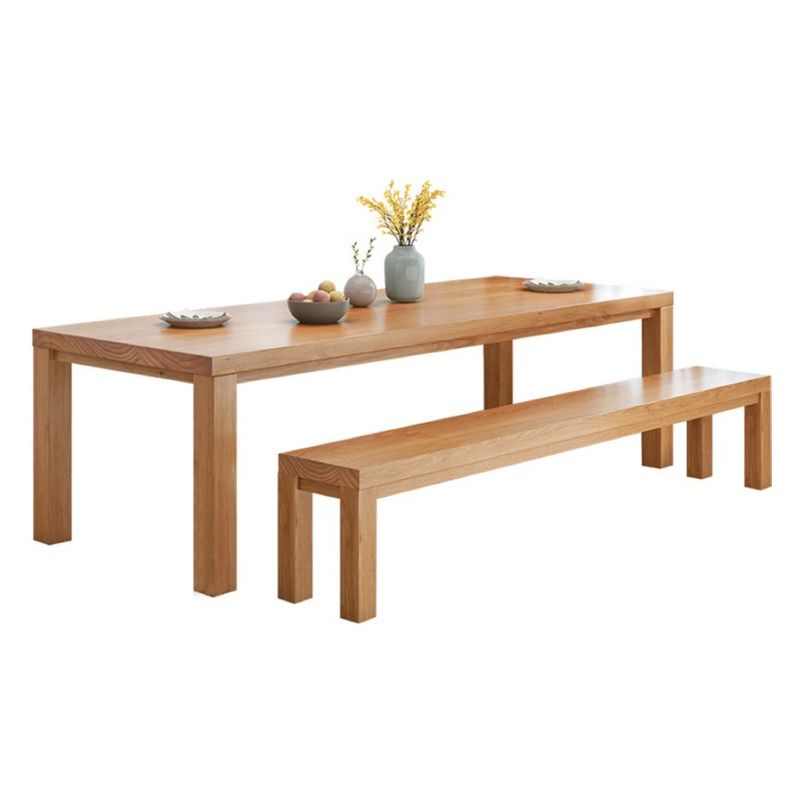 Modern Style Dining Table Rectangle Wood Dining Table with 3 legs Clearhalo 'Dining Tables & Seating' 'Dining Tables' 'dining_table' 'furn' 'furn_dining_table' 'Furniture' 'furniture_dining_table' 'Kitchen & Dining Furniture' 'kitchen' 'kitchen_dining_table' 1200x1200_7e3e3e28-41fd-4cc9-8a2c-96cc1d452d63
