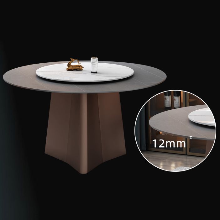 Round Pedestal Base Furniture Luxury Style Stone Dining Room Collection Without Turntable Clearhalo ' dining_table' 'Dining Tables & Seating' 'Dining Tables' 'furn' 'furn_dining_table' 'Furniture' 'furniture_dining_table' 'Kitchen & Dining Furniture' 'kitchen&dining_furn' 'kitchen' 'kitchen_dining_table' 1200x1200_7e3ea10a-fa89-4ea9-95d7-0d68ce4fd85f