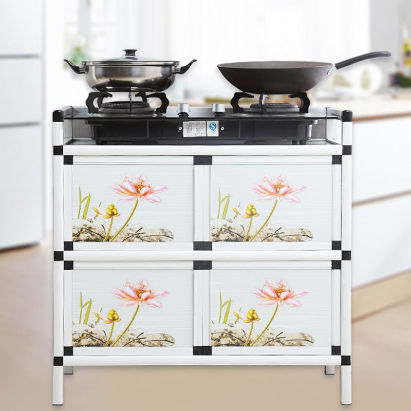 Modern Metal Sideboard Tempered Glass Doors Cabinets Server for Dining Room Clearhalo 'buffet_sideboard' 'Buffets & Sideboards' 'furn' 'furn_buffet_sideboard' 'Furniture' 'Kitchen & Dining Furniture' 1200x1200_7e3f2ba5-0951-46e2-b59b-79b535a68ba1