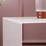 Rectangular Metal Table with Abstract Base Design mid-century Modern Style Side Table