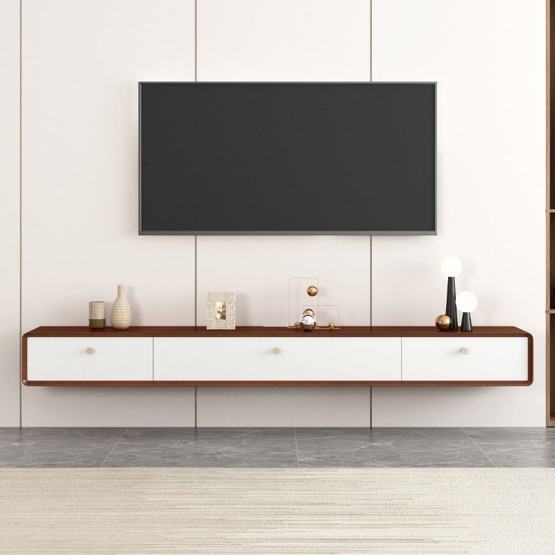 Contemporary Style Wall-mounted TV Stand Rubber Wood TV Cabinet Clearhalo 'furn' 'furn_tv_stands_entertainment_centers' 'Furniture' 'Living Room Furniture' 'TV Stands & Entertainment Centers' 'TV Stands & Media Storage Furniture' 'tv_stands_entertainment_centers' 1200x1200_7e48d4ef-a124-4038-b5bf-d43e20553b6c