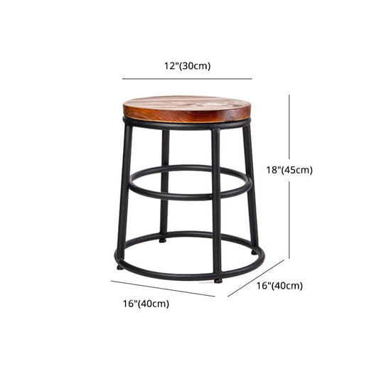 Industrial Brown Wood Barstool Distressed Indoor Tall Stool with Round Seat Clearhalo 'Bar Furniture' 'Bar Stools' 'bar_stools' 'furn' 'furn_bar_stools' 'furniture_bar_stools' 'Kitchen & Dining Furniture' 'kitchen&dining_furn' 'kitchen' 'kitchen_furn' Furniture' 1200x1200_7e4a0f28-bf69-4637-933c-d0bad61c2e9e