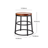 Industrial Brown Wood Barstool Distressed Indoor Tall Stool with Round Seat Clearhalo 'Bar Furniture' 'Bar Stools' 'bar_stools' 'furn' 'furn_bar_stools' 'furniture_bar_stools' 'Kitchen & Dining Furniture' 'kitchen&dining_furn' 'kitchen' 'kitchen_furn' Furniture' 1200x1200_7e4a0f28-bf69-4637-933c-d0bad61c2e9e