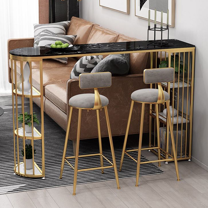 Double Pedestal Pub Table Free Form Glam Bar Table for Indoor and Breakroom Clearhalo 'Bar Furniture' 'Bar Tables' 'bar_tables' 'furn' 'furn_bar_tables' 'Furniture' 'Kitchen & Dining Furniture' 1200x1200_7e4fada9-453f-4b58-aeb1-b3656121617c