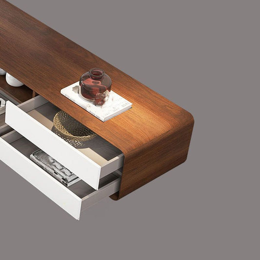 Console televisiva televisiva scandinava con cassetti