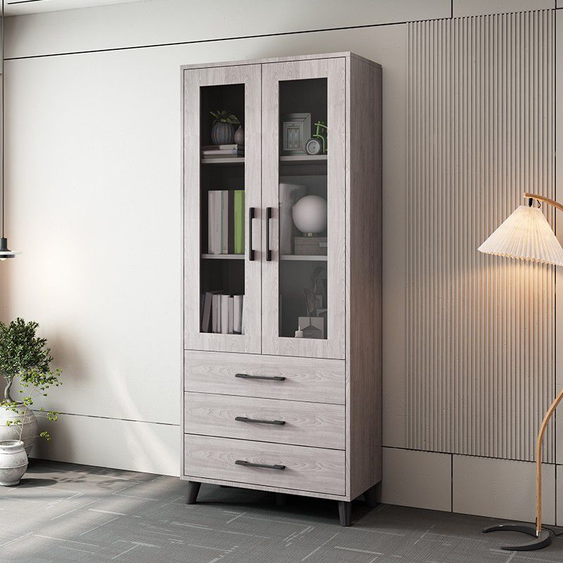 Modern Style Standard Bookcase Closed Back Bookshelf with Drawer Storage Clearhalo 'Bookcases' 'furn' 'furn_bookcases' 'Furniture' 'furniture_bookcases' 'Office Furniture' 1200x1200_7e514178-f61f-463a-96e3-ebfbf800efd0