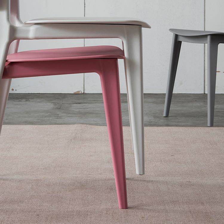 Modern Chair Dining Armless Chair with Plastic Legs for Kitchen Clearhalo ' kitchen&dining_furn' 'Dining Chairs' 'Dining Tables & Seating' 'dining_chair' 'furn' 'furn_dining_chair' 'Furniture' 'furniture_dining_chair' 'Kitchen & Dining Furniture' 'kitchen' 1200x1200_7e5290a7-c852-41bb-bc7e-f81bb8fc8972
