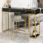 Rectangle Bar Table Traditional Luxury Bar Table with Sled Base Clearhalo 'Bar Furniture' 'Bar Tables' 'bar_tables' 'furn' 'furn_bar_tables' 'Furniture' 'furniture_bar_tables' 'Kitchen & Dining Furniture' 1200x1200_7e529de8-e264-47da-8373-c7177fbd612a