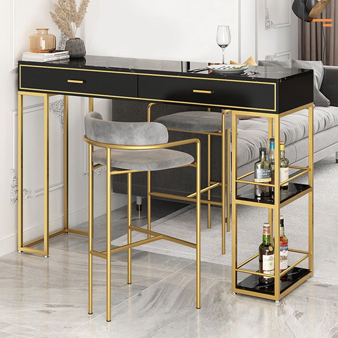 Rectangle Bar Table Traditional Luxury Bar Table with Sled Base Clearhalo 'Bar Furniture' 'Bar Tables' 'bar_tables' 'furn' 'furn_bar_tables' 'Furniture' 'furniture_bar_tables' 'Kitchen & Dining Furniture' 1200x1200_7e529de8-e264-47da-8373-c7177fbd612a