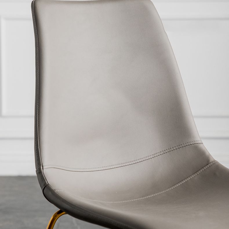 Scandinavian Design Solid Back Armless Dining Chairs Leather Dining Chairs Clearhalo 'Dining Chairs' 'Dining Tables & Seating' 'dining_chair' 'furn' 'furn_dining_chair' 'Furniture' 'Kitchen & Dining Furniture' 1200x1200_7e551e70-58c1-4278-a21d-22f2f83c2b98