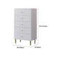 Eigentijdse glamour borst verticale witte opbergkast met metalen voeten