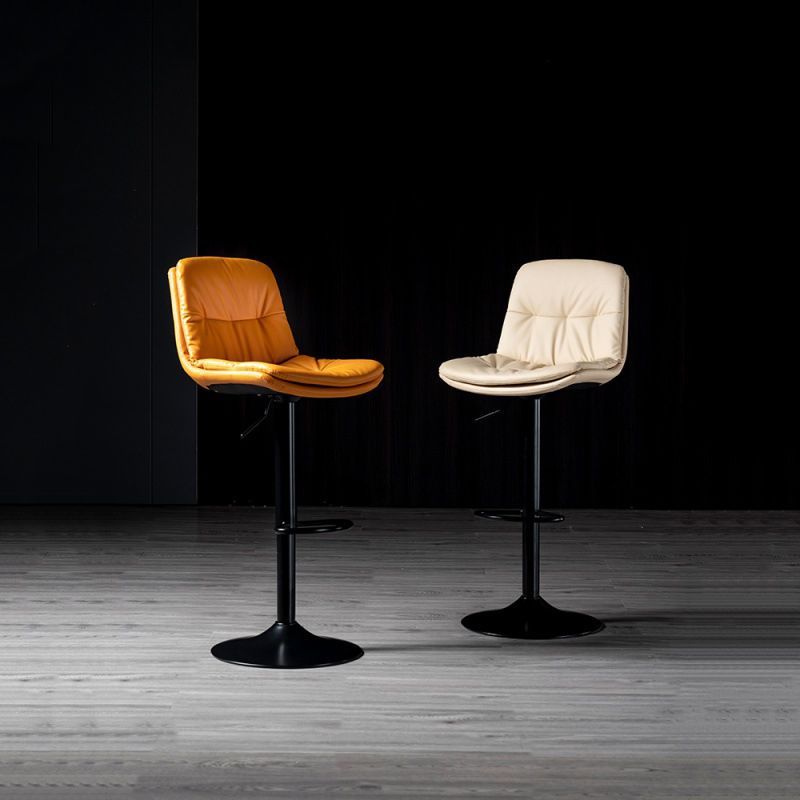 Adjustable Height Leather Footrest Bar Stool Matte Finish 31.49'' Low Back Stool Clearhalo 'Bar Furniture' 'Bar Stools' 'bar_stools' 'furn' 'furn_bar_stools' 'furniture_bar_stools' 'Kitchen & Dining Furniture' 'kitchen&dining_furn' 'kitchen' 'kitchen_furn' Furniture' 1200x1200_7e55dd3a-b6f9-43b7-90cf-e1cfd6bb0894