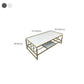 Glam Rectangle Coffee Table with Golden Sled Base and Storage Shelf Clearhalo 'Coffee & Accent Tables' 'Coffee Tables' 'coffee_tables' 'furn' 'furn_coffee_tables' 'Furniture' 'Living Room Furniture' 1200x1200_7e562939-b9f2-4bac-b682-05d0113fa43b