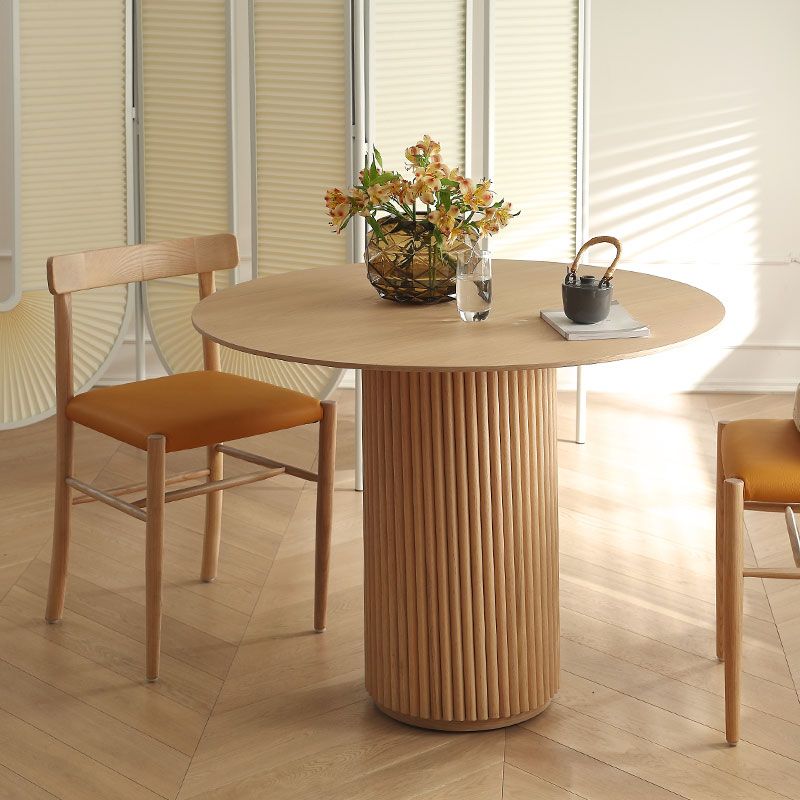 Round Solid Wood Dining Table Simplicity Style Dining Room Collection with Pedestal Casual Clearhalo ' dining_table' 'Dining Tables & Seating' 'Dining Tables' 'furn' 'furn_dining_table' 'Furniture' 'furniture_dining_table' 'Kitchen & Dining Furniture' 'kitchen&dining_furn' 'kitchen' 'kitchen_dining_table' 1200x1200_7e56603c-0060-4520-a153-fdd98d9eda57