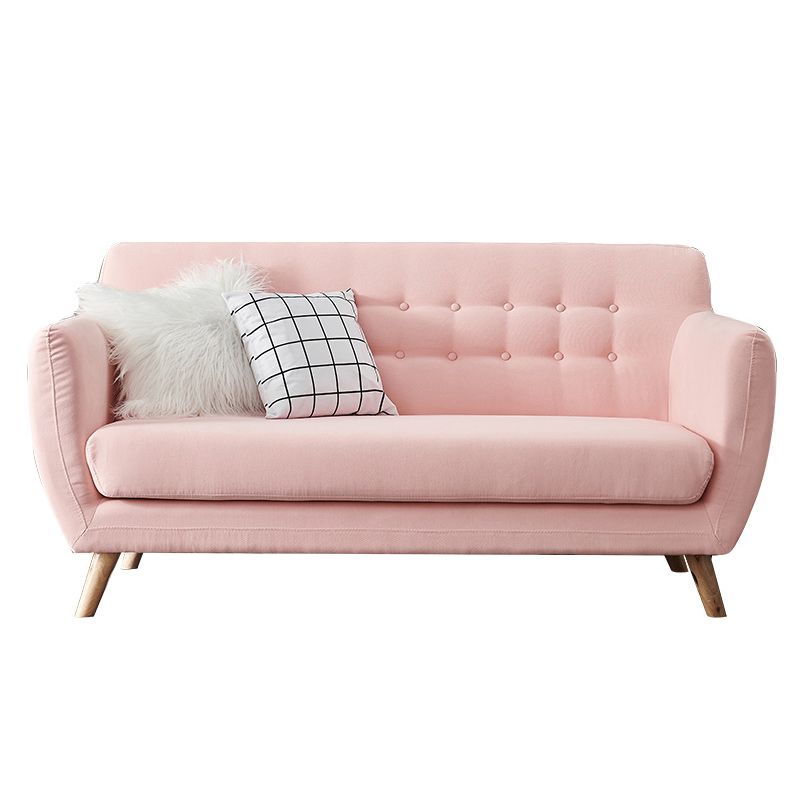 32.28" H Cotton Blend 3 Seater Flared Arm Sofa for Living Room Clearhalo 'furn' 'furn_sofas' 'Furniture' 'Living Room Furniture' 'Sofa' 'sofas' 1200x1200_7e574a31-6aa5-4715-b688-7650a50e0624