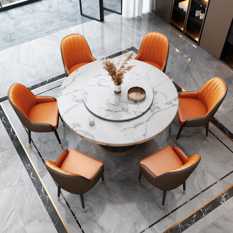 Glam Standard Marble Dining Table Round Shape Kitchen Dining Table with Pedestal Base Clearhalo ' dining_table' 'Dining Tables & Seating' 'Dining Tables' 'furn' 'furn_dining_table' 'Furniture' 'furniture_dining_table' 'Kitchen & Dining Furniture' 'kitchen&dining_furn' 'kitchen' 'kitchen_dining_table' 1200x1200_7e58476f-15cd-4a64-ac68-443984643f87