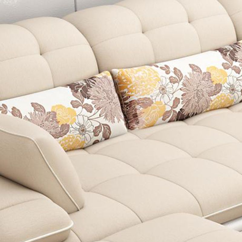 129.92" W √ó 62.99" D √ó 33.46" H Removable Cushions Pillow Top Arm Sofa and Sectional Clearhalo 'furn' 'furn_sectionals' 'Furniture' 'furniture_sectionals' 'kitchen' 'kitchen_sectionals' 'Living Room Furniture' 'Sectionals' 1200x1200_7e5874d7-45ba-4da6-b260-ed0868d3b1fe