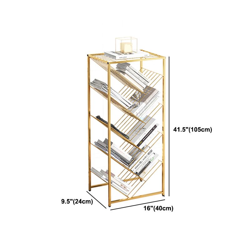Modern Style Bookcase Open Back Metal Vertical Bookshelf for Home Clearhalo 'Bookcases' 'furn' 'furn_bookcases' 'Furniture' 'Office Furniture' 1200x1200_7e58a3a3-cf24-4ca7-a84e-8824bfdf35c9