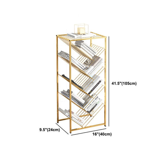 Modern Style Bookcase Open Back Metal Vertical Bookshelf for Home Clearhalo 'Bookcases' 'furn' 'furn_bookcases' 'Furniture' 'Office Furniture' 1200x1200_7e58a3a3-cf24-4ca7-a84e-8824bfdf35c9