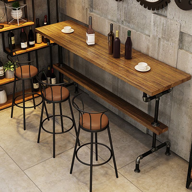 Wood Rectangle Top Counter Table 42-inch Height Industrial Bar Table Clearhalo 'Bar Furniture' 'Bar Tables' 'bar_tables' 'furn' 'furn_bar_tables' 'Furniture' 'furniture_bar_tables' 'Kitchen & Dining Furniture' 1200x1200_7e590d22-f1d7-4998-9c89-5c5bf85084fa