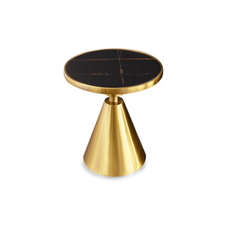 Contemporary Style Round Side End Table Metal Frame Side Table Clearhalo 'Coffee & Accent Tables' 'End & Side Tables' 'end_side_table' 'end_side_tables' 'furn' 'furn_end_side_tables' 'Furniture' 'furniture_end_side_table' 'Living Room Furniture' 1200x1200_7e591c6d-7bb8-4cf7-a140-1437125b8d46