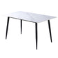 Rectangle Sintered Stone Two-Color Dining Table Modern 4 Legs Table for Dining Room Clearhalo ' dining_table' 'Dining Tables & Seating' 'Dining Tables' 'furn' 'furn_dining_table' 'Furniture' 'furniture_dining_table' 'Kitchen & Dining Furniture' 'kitchen&dining_furn' 'kitchen' 'kitchen_dining_table' 1200x1200_7e5b1d7d-ab60-4ff7-b1e3-1096c87aebbe