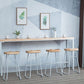 Light Brown Modern Style Bar Table Solid Wood and Iron Bar Table for Dining Room Clearhalo 'Bar Furniture' 'Bar Tables' 'bar_tables' 'furn' 'furn_bar_tables' 'Furniture' 'furniture_bar_tables' 'Kitchen & Dining Furniture' 1200x1200_7e5b89c5-af77-4212-9d9d-bfdcb87097cf