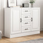 Commode en bois manufacturé avec coffre de rangement contemporain de 13,65 pouces de largeur
