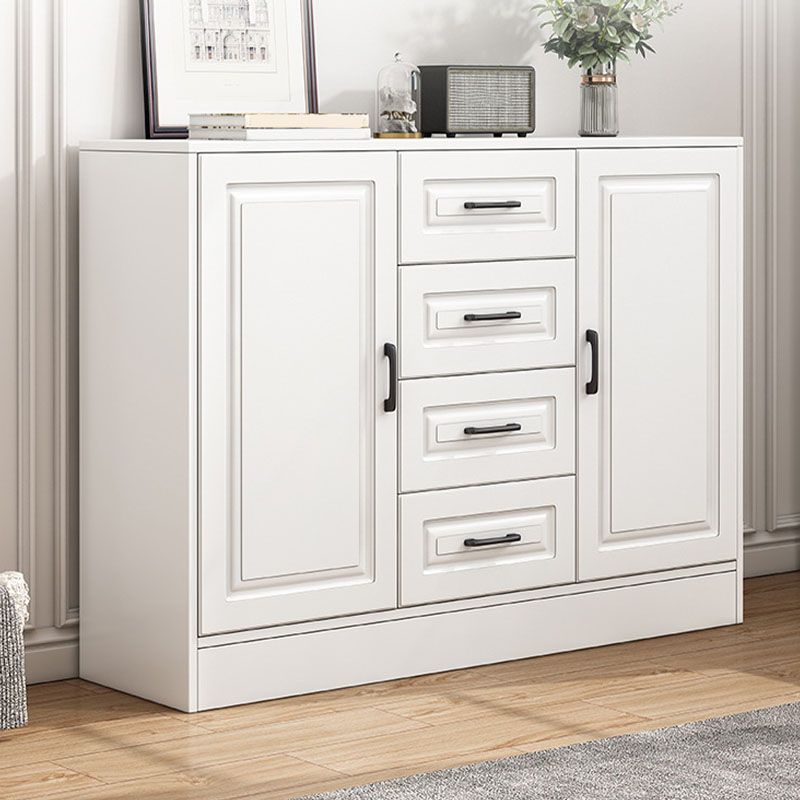 Commode en bois manufacturé avec coffre de rangement contemporain de 13,65 pouces de largeur