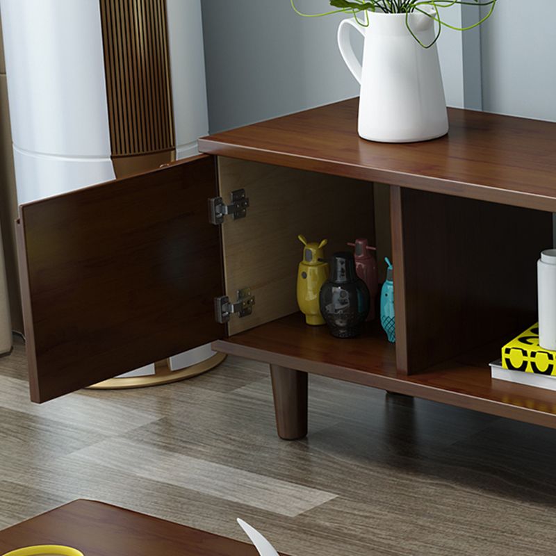 Rubber Wood Contemporary TV Console Open Storage Media Console Clearhalo 'furn' 'furn_tv_stands_entertainment_centers' 'Furniture' 'Living Room Furniture' 'TV Stands & Entertainment Centers' 'TV Stands & Media Storage Furniture' 'tv_stands_entertainment_centers' 1200x1200_7e5c3e9b-2bf4-462c-b74e-d9366fa2519d
