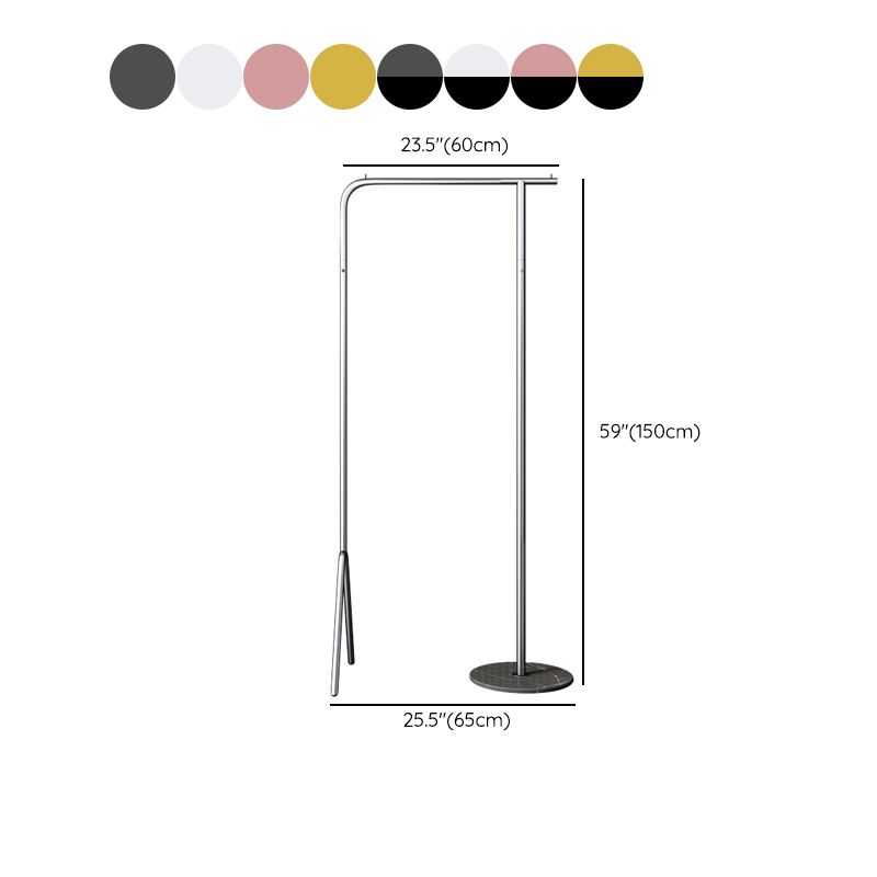 Contemporary Plain Clothes Hanger Free Standing Metal Coat Rack Clearhalo 'Entry & Mudroom Furniture' 'furn' 'furn_hall_tree_coat_racks' 'Furniture' 'Hall Trees & Coat Racks' 'hall_tree_coat_racks' 1200x1200_7e5c676e-e18b-4414-97a1-828c888525bc