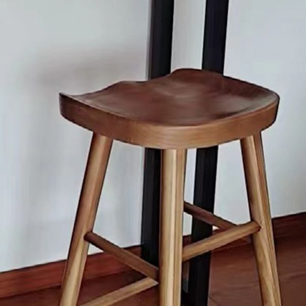 Contemporary Solid Wood Barstool Indoor Bar Stool with Wood Seat and Footrest Clearhalo 'Bar Furniture' 'Bar Stools' 'bar_stools' 'furn' 'furn_bar_stools' 'furniture_bar_stools' 'Kitchen & Dining Furniture' 'kitchen&dining_furn' 'kitchen' 'kitchen_furn' Furniture' 1200x1200_7e5c81ac-7504-401f-ae18-b89d2ec475a7