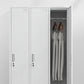Modern Style Wardrobe White Metal Wardrobe Closet with Locks