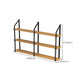 Wall Mounted Wine Bottle Rack Metal and Wood Bottle Holder for Kitchen
