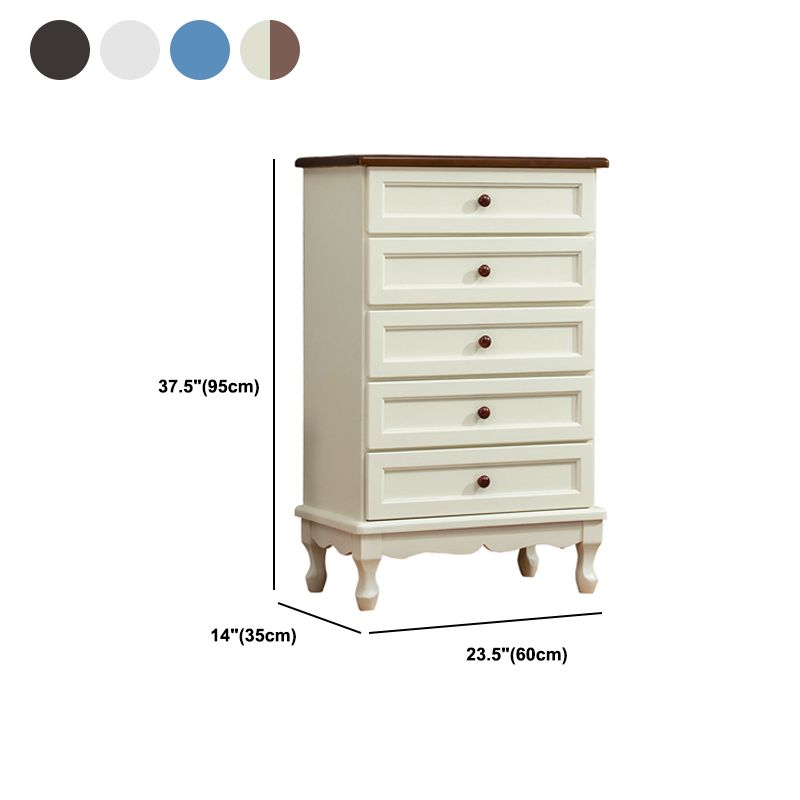 Modern Solid Wood Accent Chest with Drawers 13.77" Wide Chest