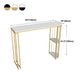 Glam Style Bar Table Stone Top Iron Base Pub Table with Shelf for Living Room, Only Table Clearhalo 'Bar Furniture' 'Bar Tables' 'bar_tables' 'furn' 'furn_bar_tables' 'Furniture' 'furniture_bar_tables' 'Kitchen & Dining Furniture' 1200x1200_7e5e7a43-b7a0-4f36-aee0-78e3c9079cbf