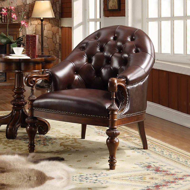 Silla de comedor de marco de madera maciza cubierta