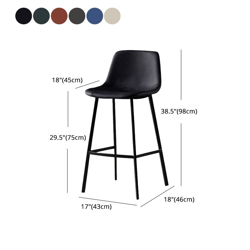 Scandinavian Footrest Living Room Stool Matte Finish PU Leather Barstool Clearhalo 'Bar Furniture' 'Bar Stools' 'bar_stools' 'furn' 'furn_bar_stools' 'Furniture' 'furniture_bar_stools' 'Kitchen & Dining Furniture' 1200x1200_7e5f36a8-321c-4fc1-b7dd-d89578020171