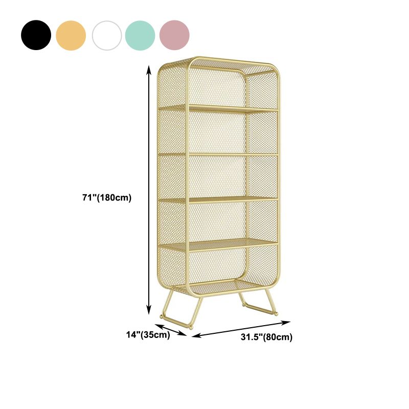 Bibliothèque standard moderne étagère en métal avec étagères rectangulaires