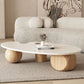 11"H Contemporary Coffee Table Solid Wood White Coffee Cocktail Table Clearhalo 'Coffee & Accent Tables' 'Coffee Tables' 'coffee_tables' 'furn' 'furn_coffee_tables' 'Furniture' 'Living Room Furniture' 1200x1200_7e608226-f457-49e0-8efd-3931203fcaa9