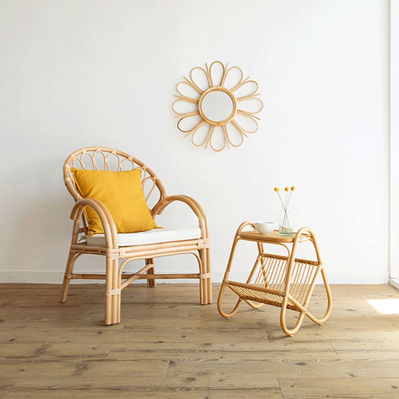 Tavolo accento laterale di divano in legno in stile asiatico soggiorno snack snack laterale