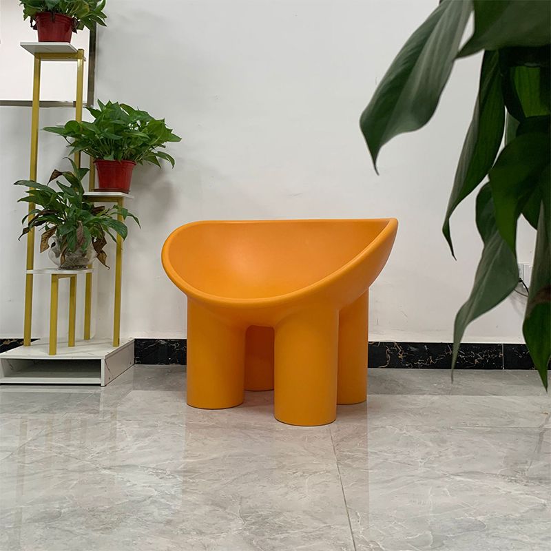 Modern Armless PP Accent Chair Bowl Shape Elephant Legs Papasan Chair Clearhalo 'Accent Chairs' 'accent_chairs' 'Chairs & Seating' 'furn' 'furn_accent_chairs' 'Furniture' 'Living Room Furniture' 1200x1200_7e60efb7-768b-4942-94d6-5febba52d3ef