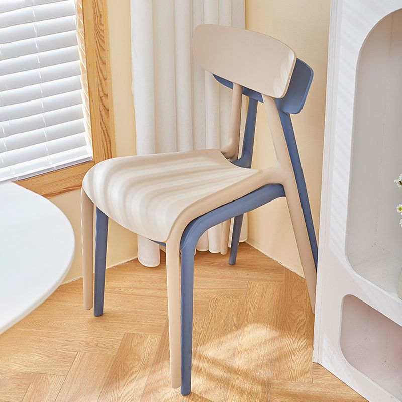 Nordic Open Back Side Chair Plastic Indoor Armless Chair for Dining Room Clearhalo 'Dining Chairs' 'Dining Tables & Seating' 'dining_chair' 'furn' 'furn_dining_chair' 'Furniture' 'Kitchen & Dining Furniture' 1200x1200_7e61b822-804d-4423-855f-ffd3d0e20b0a