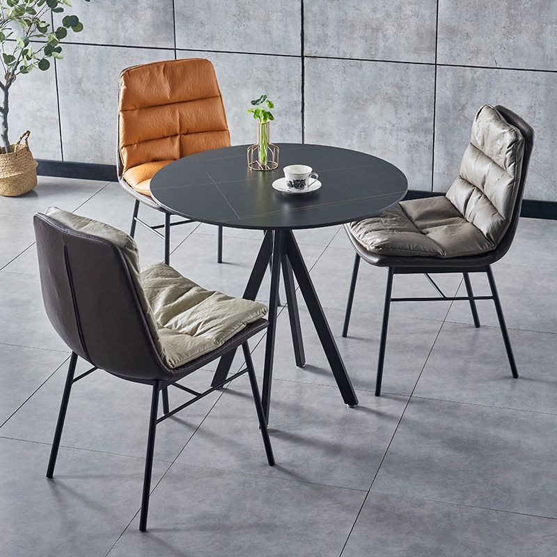 Modern Design Leather Dining Side Chair Upholstered Solid Back Armless Chairs Clearhalo ' kitchen&dining_furn' 'Dining Chairs' 'Dining Tables & Seating' 'dining_chair' 'furn' 'furn_dining_chair' 'Furniture' 'furniture_dining_chair' 'Kitchen & Dining Furniture' 'kitchen' 1200x1200_7e6295ad-ff9f-4755-a8e7-b00e1ae91bc7