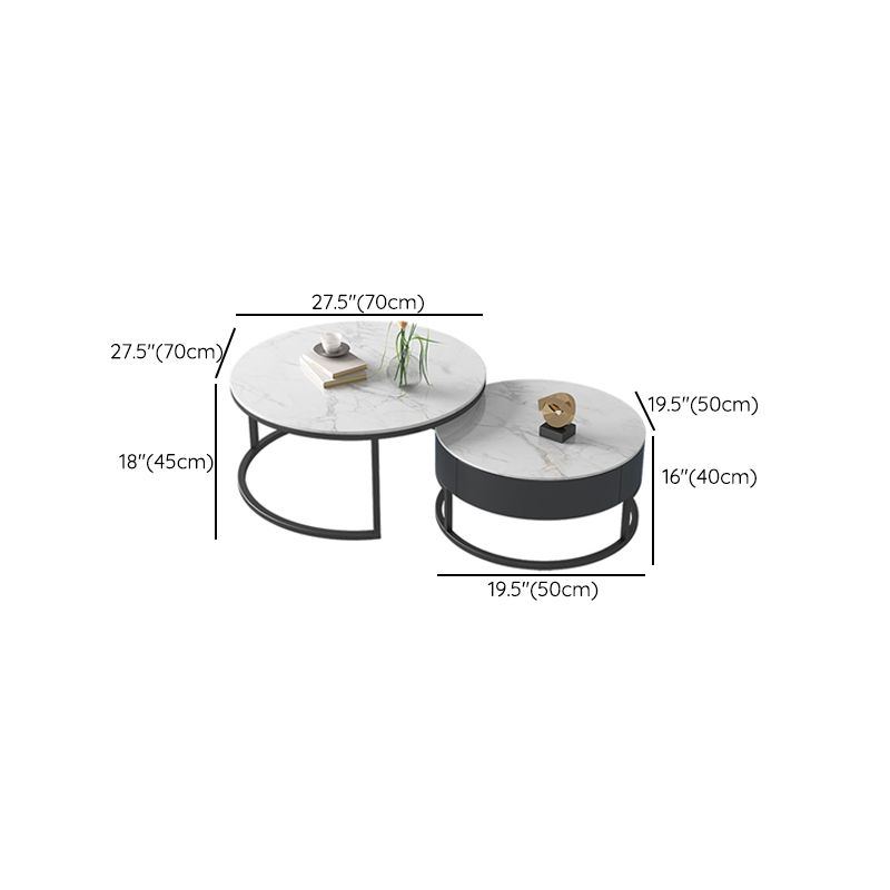 Frame 2 Nesting Coffee Table Set Modern Slate Cocktail Table with Drawer Clearhalo 'Coffee & Accent Tables' 'Coffee Tables' 'coffee_tables' 'furn' 'furn_coffee_tables' 'Furniture' 'Living Room Furniture' 1200x1200_7e62b3c6-d80d-4ffa-8edc-1fed7f9f0883