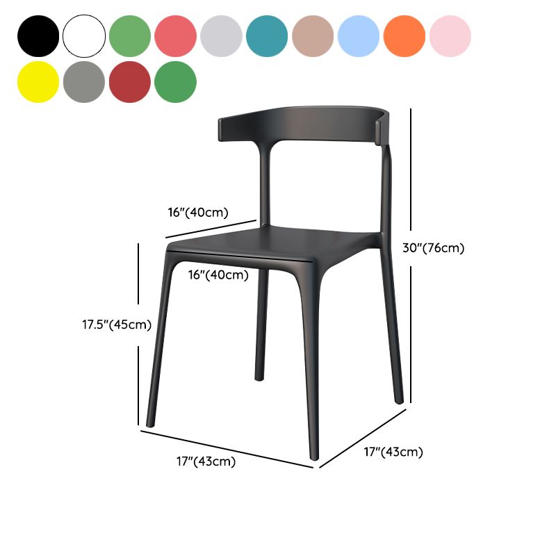 Nordic Stackable Backrest Acrylic Chair with Acrylic Legs for Dining Room