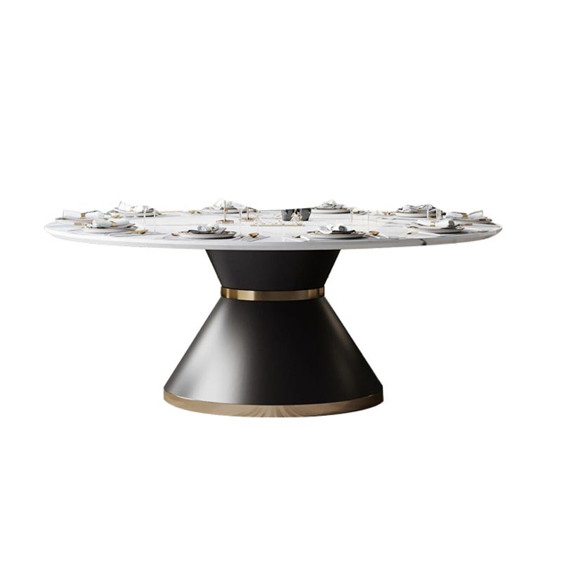 Round Pedestal Dining Site Table Traditional Luxury Dining Table for Indoor Clearhalo ' dining_table' 'Dining Tables & Seating' 'Dining Tables' 'furn' 'furn_dining_table' 'Furniture' 'furniture_dining_table' 'Kitchen & Dining Furniture' 'kitchen&dining_furn' 'kitchen' 'kitchen_dining_table' 1200x1200_7e64252d-b2a6-45ce-ad25-a2040b997f91