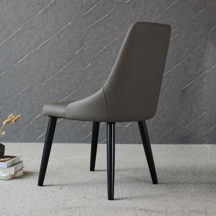 Contemporary Wood Dining Room Chairs PU Leather Dining Chairs for Home Use Clearhalo 'Dining Chairs' 'Dining Tables & Seating' 'dining_chair' 'furn' 'furn_dining_chair' 'Furniture' 'Kitchen & Dining Furniture' 1200x1200_7e65fc87-71a0-40b1-90ad-719061fabcf3